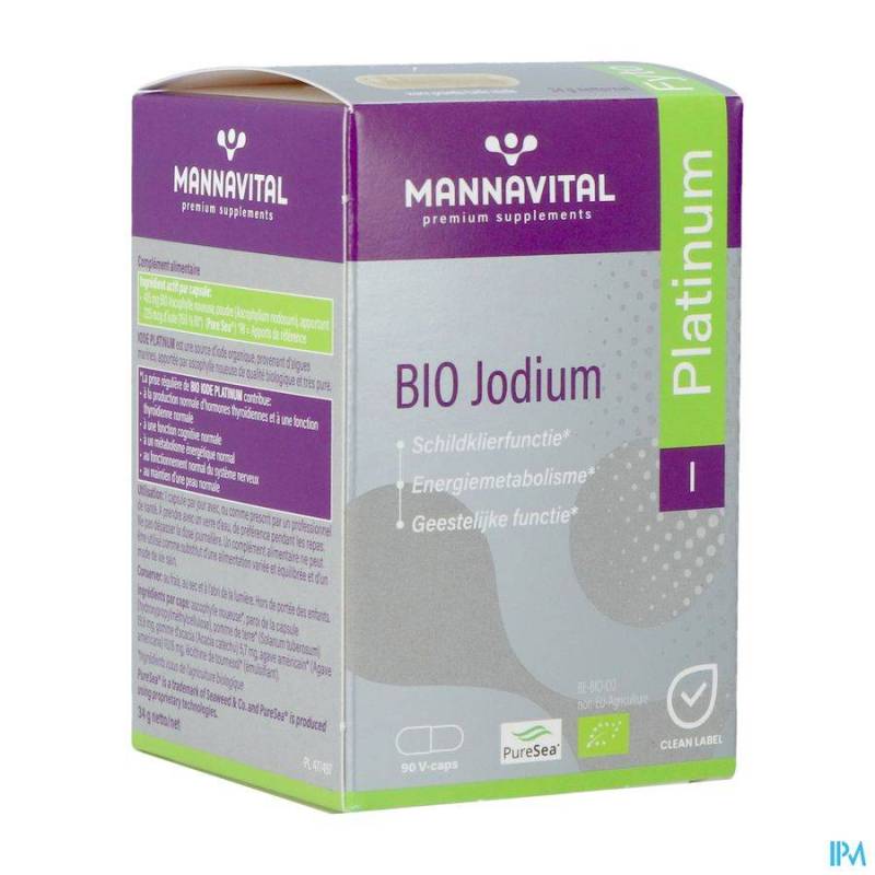 MANNAVITAL IODE PLATINUM BIO V-CAPS 90