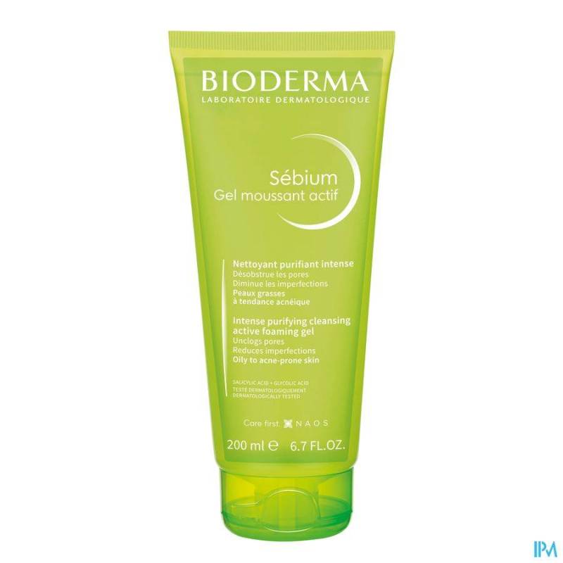 BIODERMA SEBIUM GEL MOUSSANT ACTIF TUBE 200ML