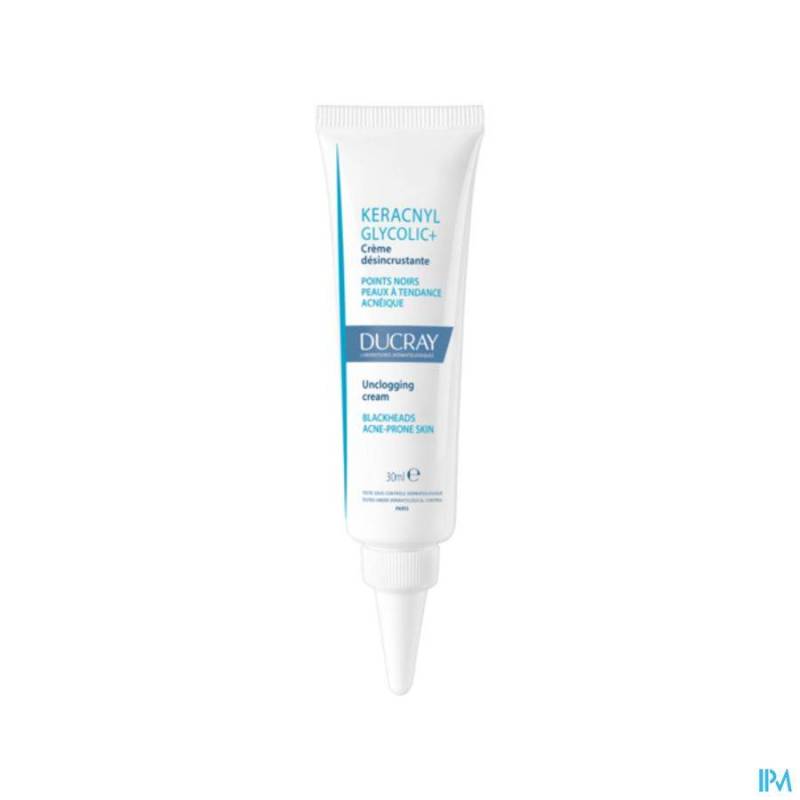 DUCRAY KERACNYL GLYCOLIC CR TEGEN ZW.PUNTJES 30ML