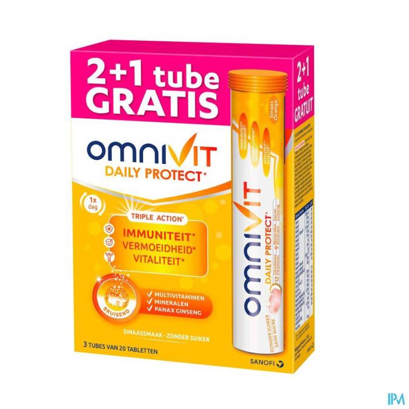 OMNIVIT DAILY PROTECT TRIPACK BRUISTABL 3X20