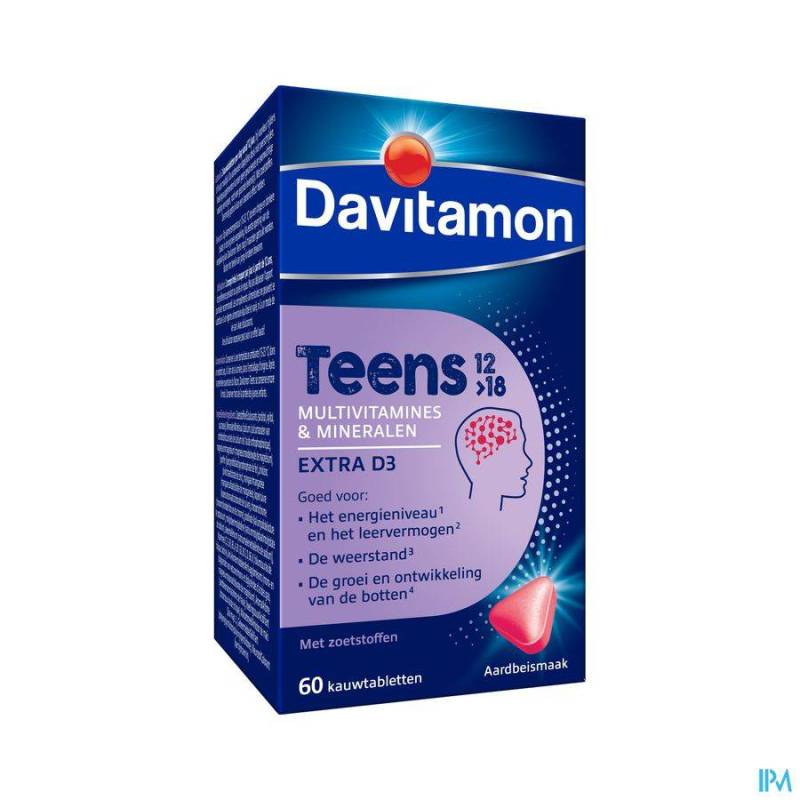 DAVITAMON TEENS AARDBEI COMP 60