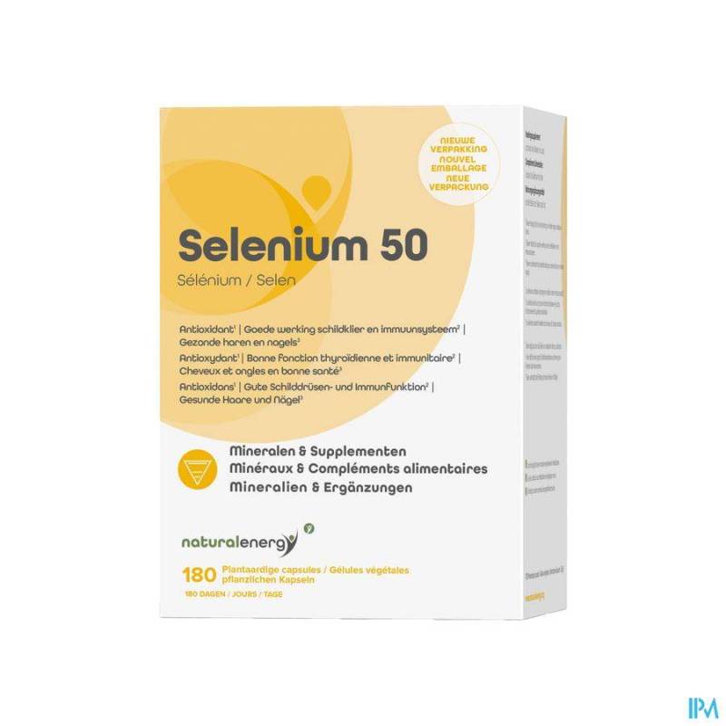 NATURAL ENERGY SELENIUM 50 CAPS 180