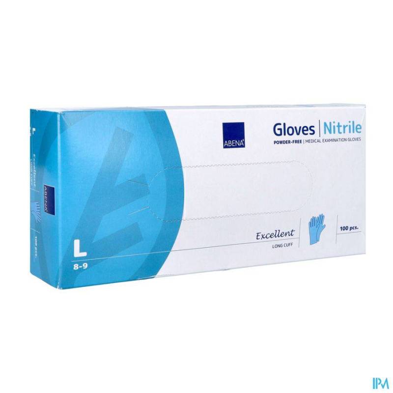 ABENA EXCELLENT HANDSCHOEN NITRILE L BLAUW