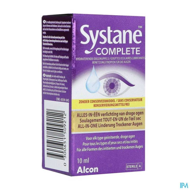 SYSTANE COMPLETE SANS CONSERV      10ML