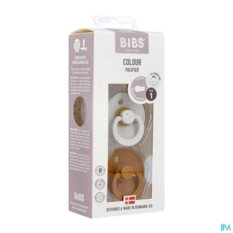 BIBS 1 HAZE / CARAMEL 2 PC