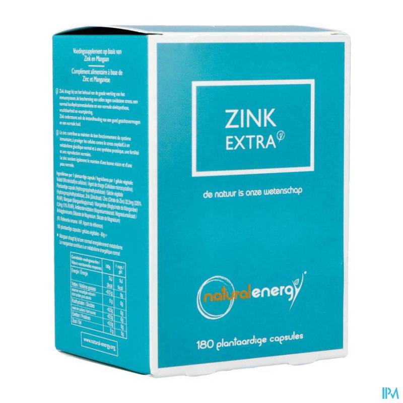 ZINC EXTRA NATURAL ENERGY CAPS 180