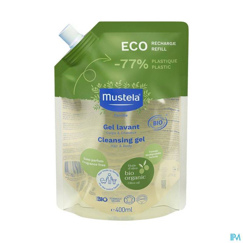 MUSTELA BIO GEL LAVANT ECO RECHARGE 400ML