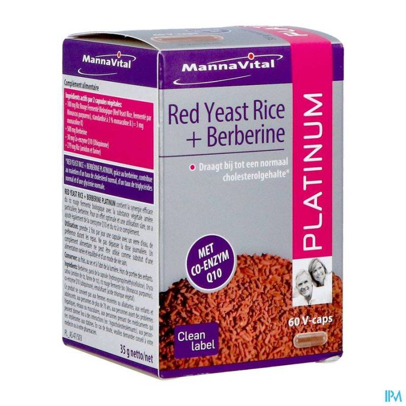 MANNAVITAL RED YEAST RICEBERBERINE PLAT.V-CAPS 60