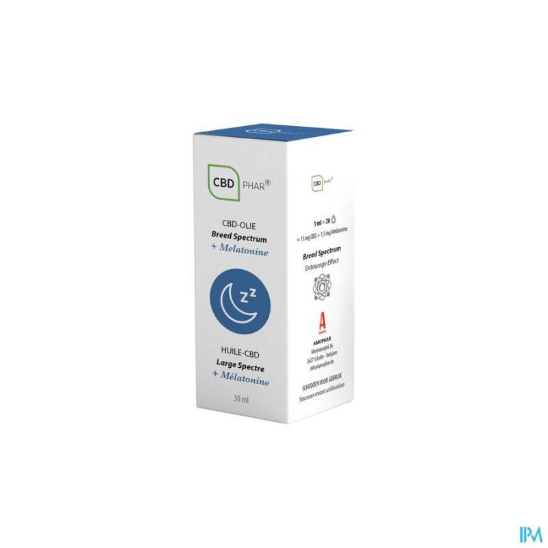 CBD HUILE LARGE SPECTRE  MELATONINE 30ML CBD-PHAR