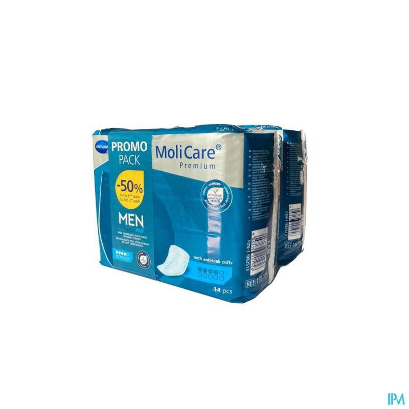 MOLICARE PREMIUM MEN PAD 4 DROPS 2X14 PROMOPACK