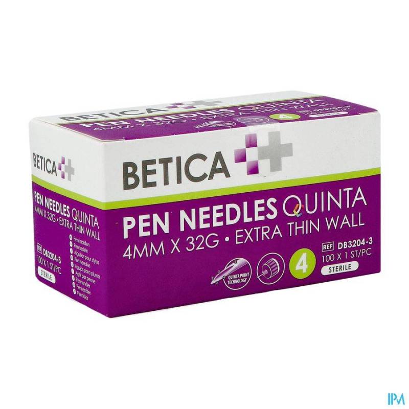 BETICA AIGUILLES STYLO INJ QUINTA 4MMX32G 100