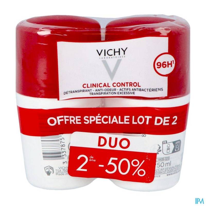 VICHY DEO F ROLL 96H CLINICAL CTRL DUO 50ML 2E-50%