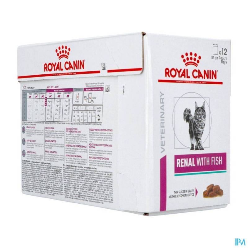 ROYAL CANIN CAT RENAL FISH POUCH WET 12X85G