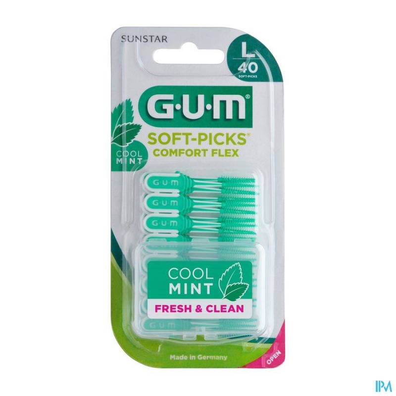 GUM SOFT PICKS COMFORT LARGE 40 PC NF