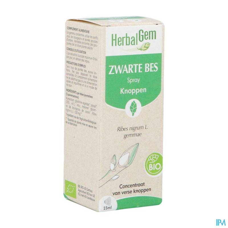 HERBALGEM ZWARTE BES BIO SPRAY 15ML