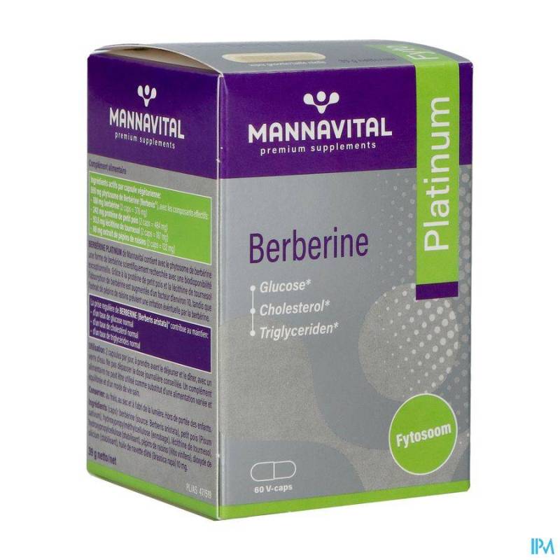 MANNAVITAL BERBERINE PLATINUM V-CAPS 60