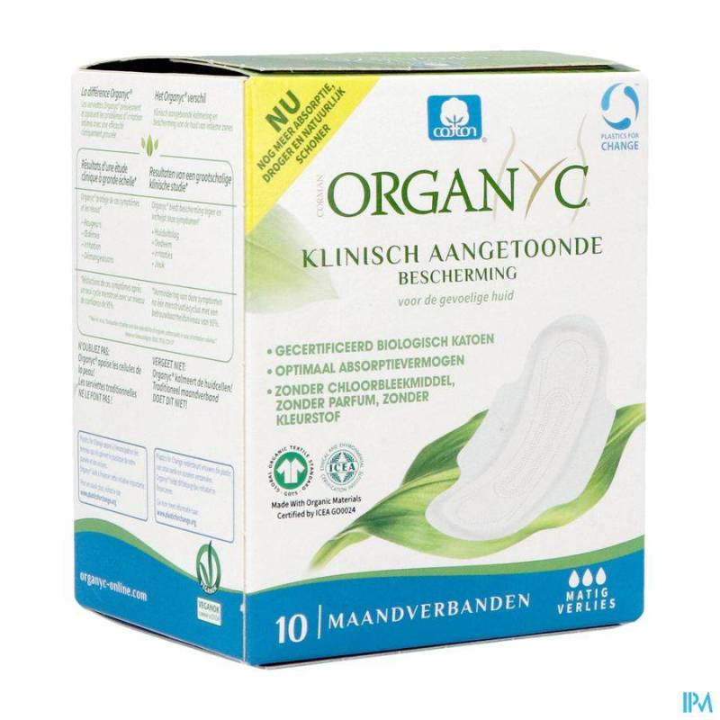 ORGANYC SERVIETTES NORMAL COTON BIO 10