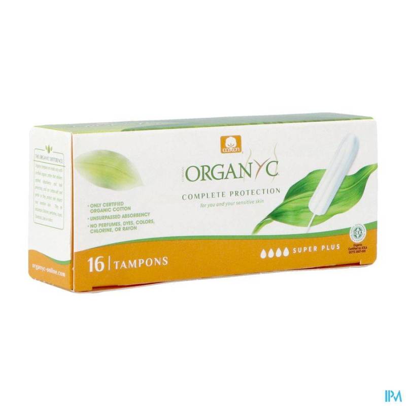 ORGANYC TAMPON SUPER PLUS BIO KATOEN 16