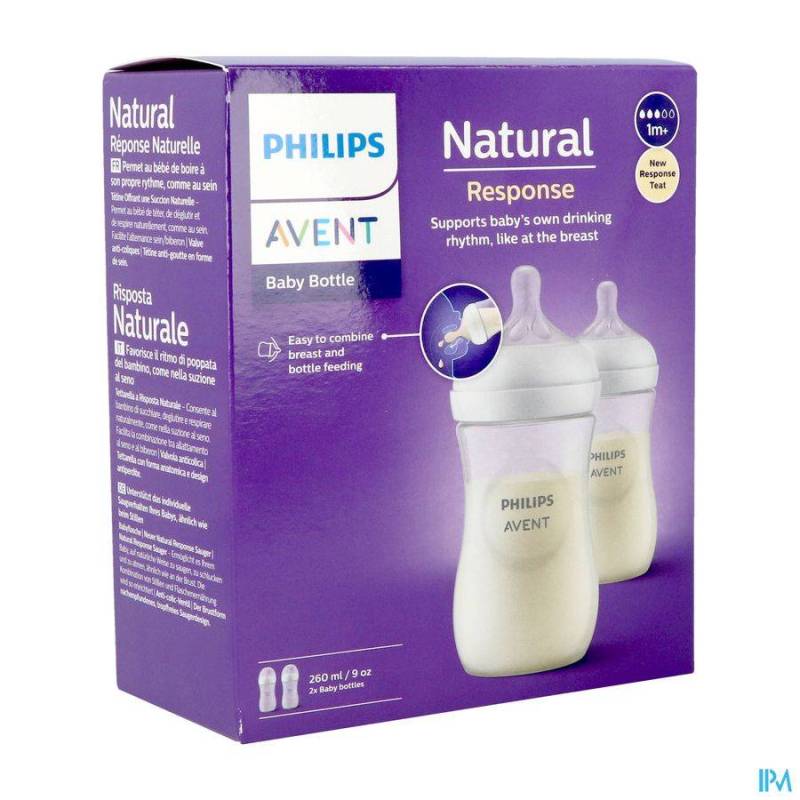 PHIIPS AVENT NATURAL 3.0 ZUIGFLES DUO 2X260ML