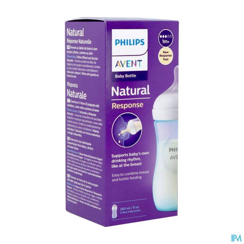 PHIIPS AVENT NATURAL 3.0 ZUIGFLES BLAUW 260ML