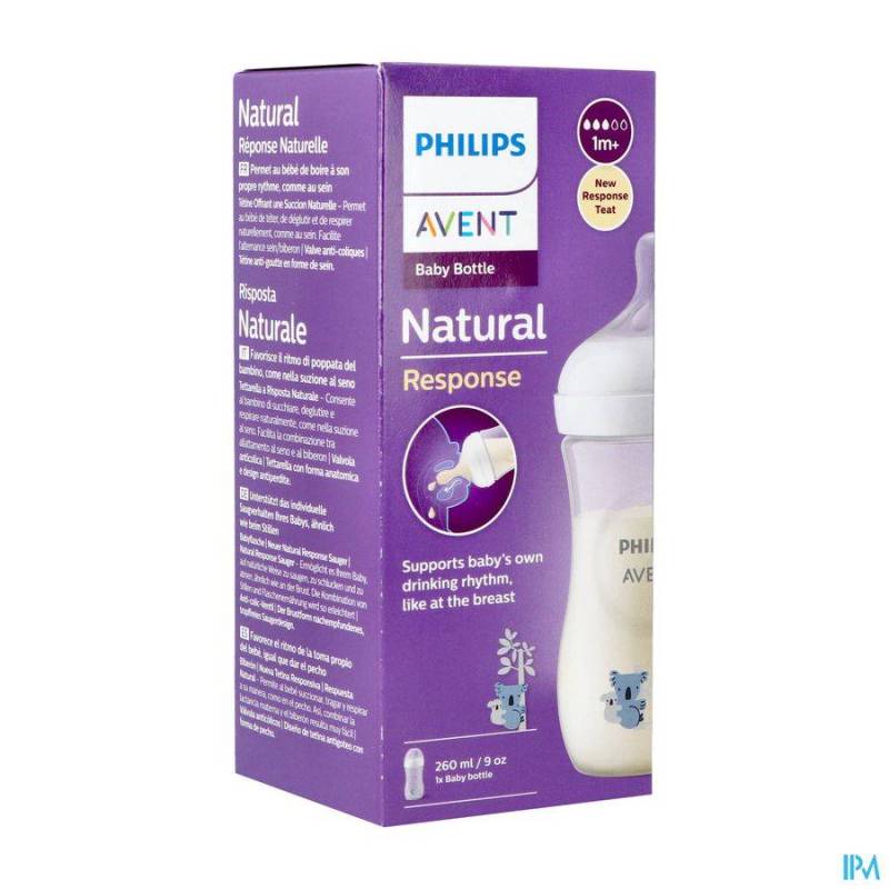 PHIIPS AVENT NATURAL 3.0 ZUIGFLES KOALA 260ML