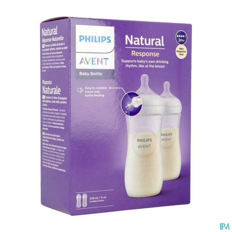 PHIIPS AVENT NATURAL 3.0 ZUIGFLES DUO 2X330ML