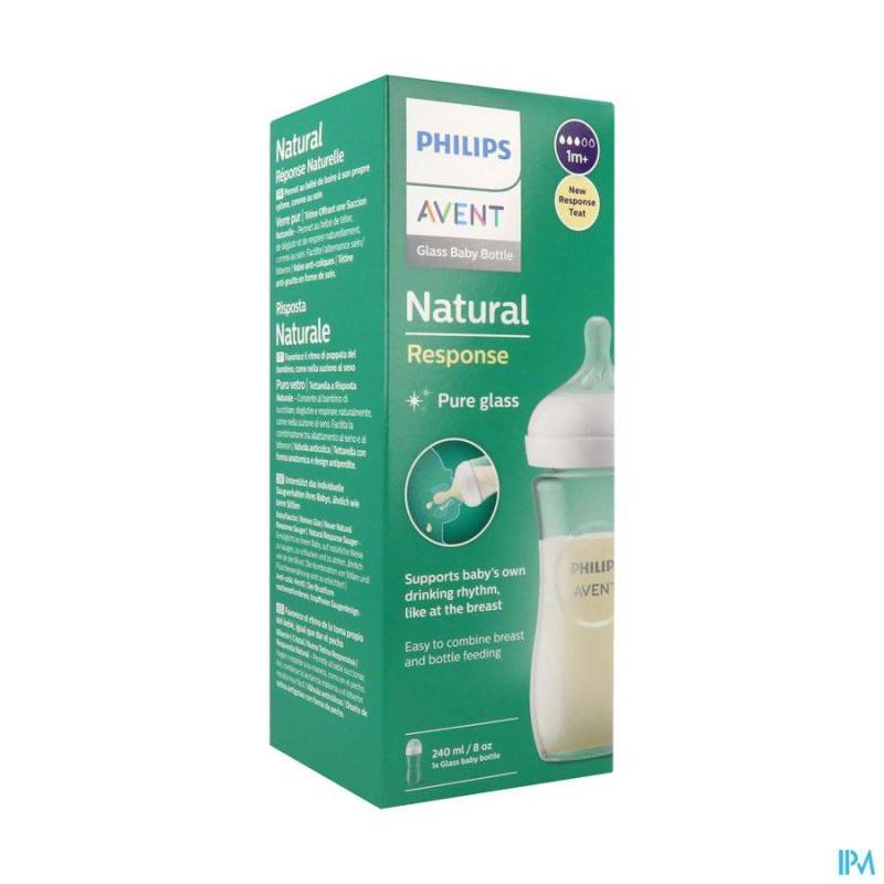 PHIIPS AVENT NATURAL 3.0 ZUIGFLES GLAS 240ML