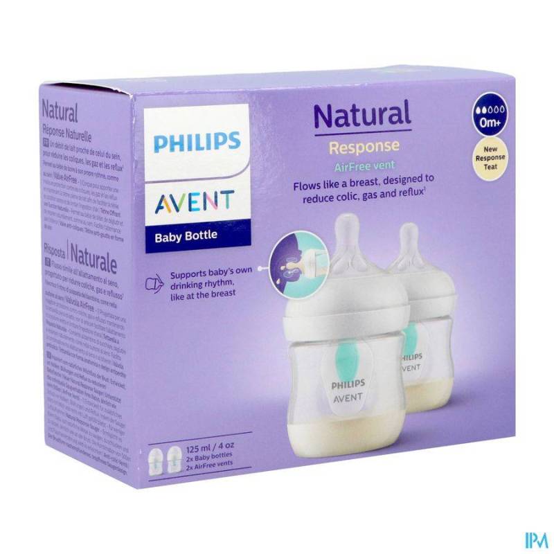 PHIIPS AVENT NATURAL AIRFREE ZUIGFLES DUO 2X125ML