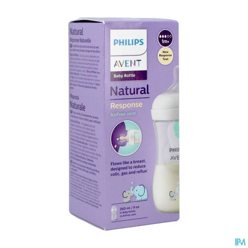 PHIIPS AVENT NATURAL AIRFREE ZUIGFLES OLIFANT260ML