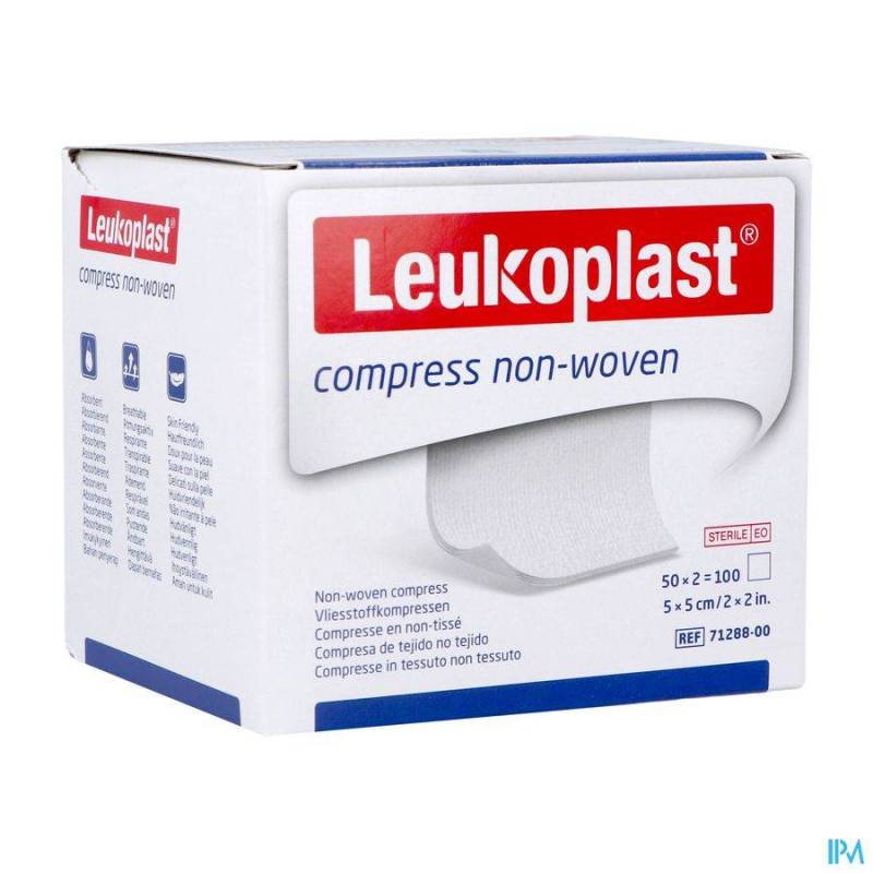 LEUKOPLAST COMPRESS N/WOVEN ST. 5CMX5CM 50X2