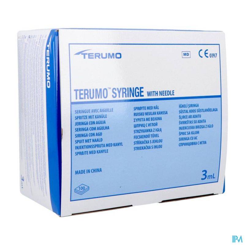 TERUMO SERINGUE 3ML  AIG 21G 1 0,8X25MM ST 100