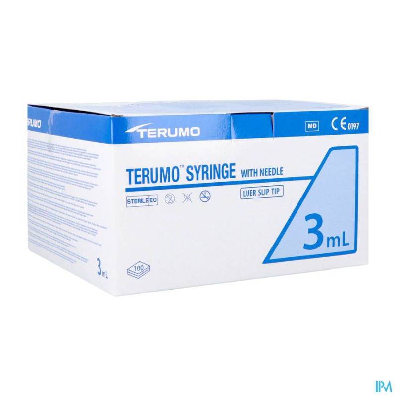 TERUMO SERINGUE 3ML  AIG 21G 5/8 0,8X16MM ST 100