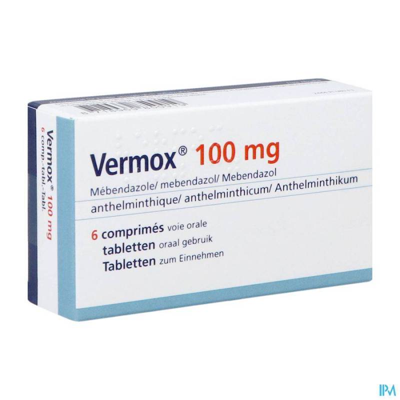 VERMOX ORIFARM 100MG COMP 6 PIP