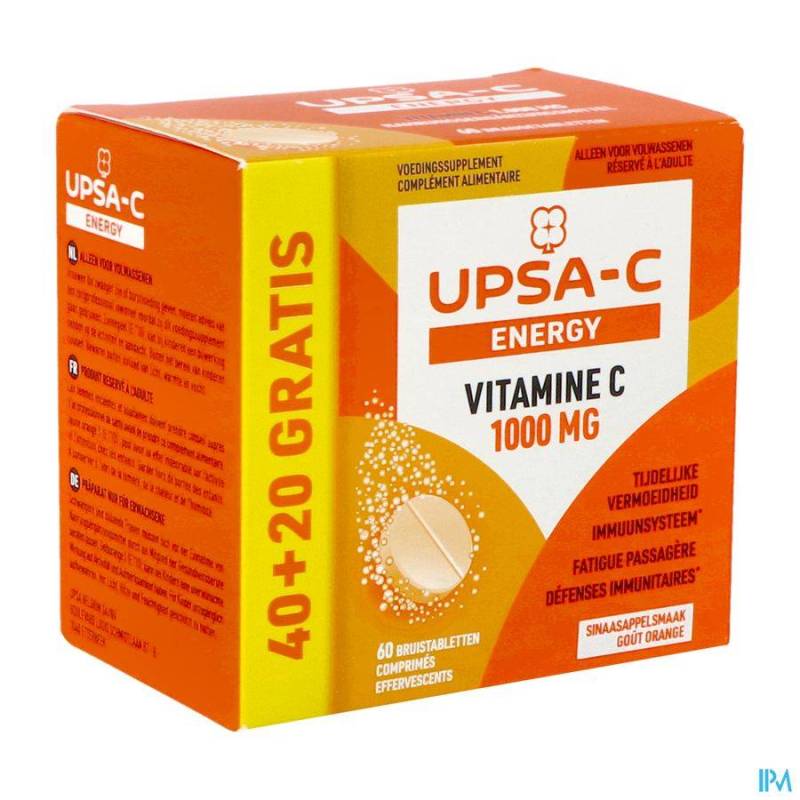 UPSA C ENERGY 1000MG BRUISTABL 60