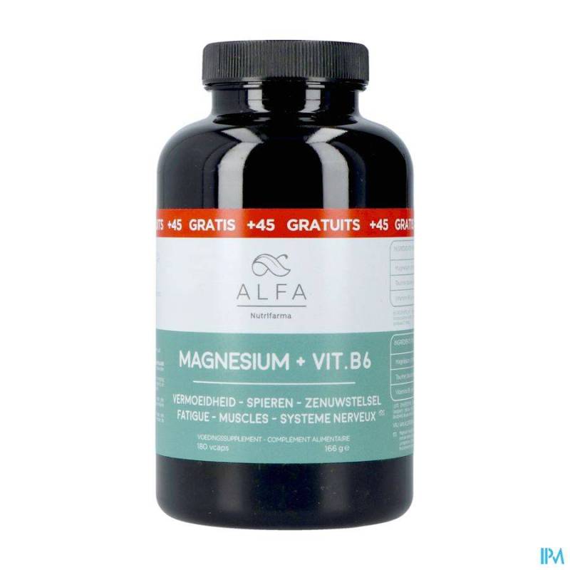 ALFA MAGNESIUM  VIT B6 V-CAPS 180