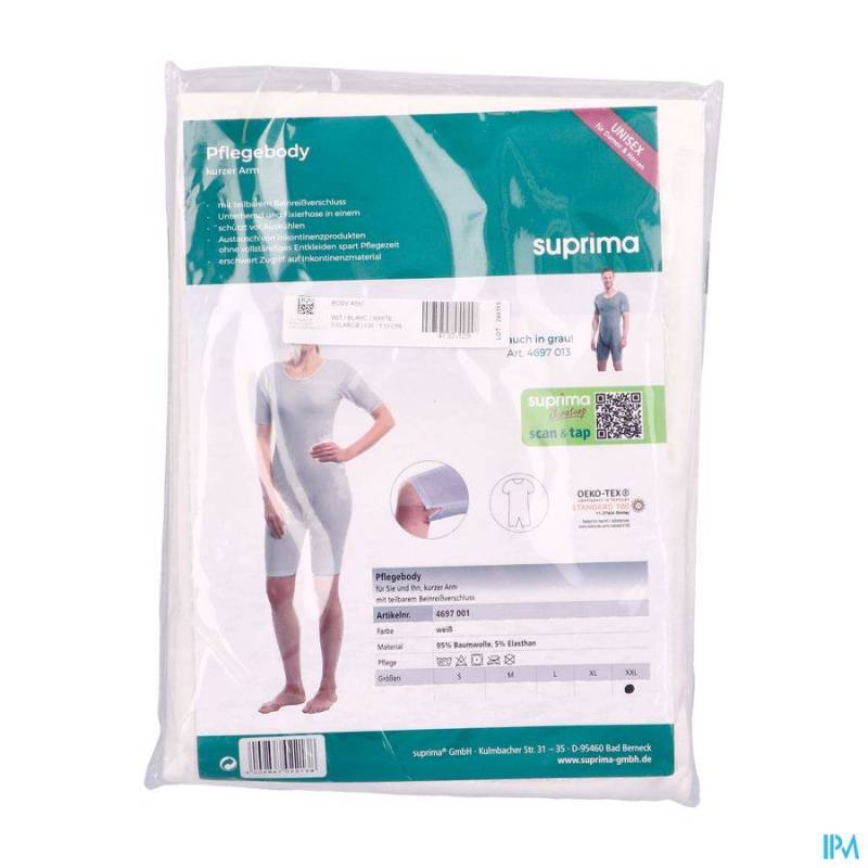 SUPRIMA 4697 BODY MANCHE COURT BLANC XXL