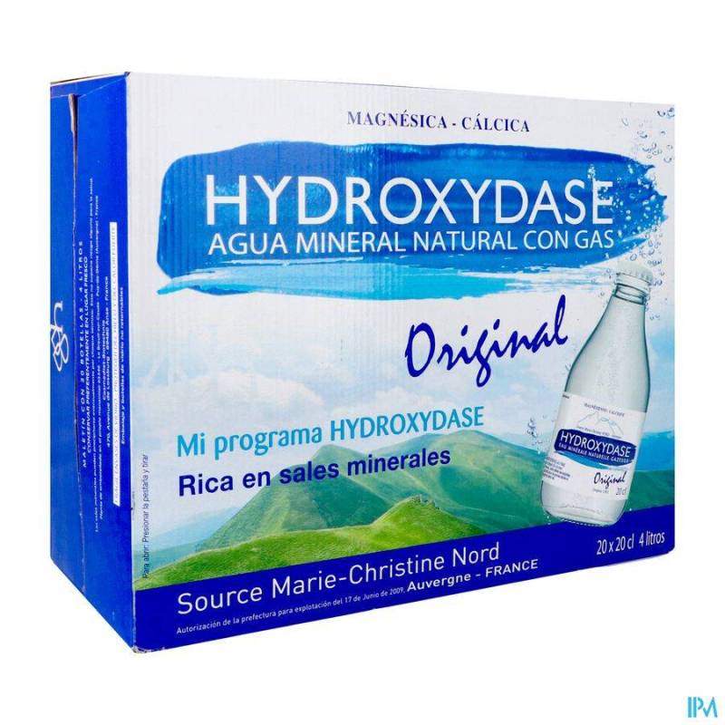 HYDROXYDASE EAU MINERALE NATURELLE GAZEUSE 20X20CL