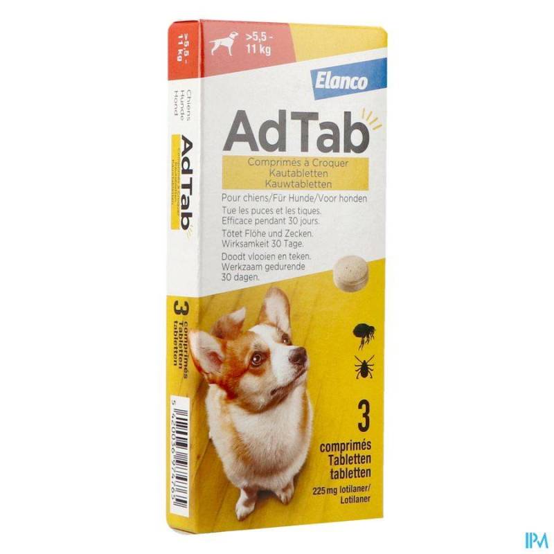 ADTAB 225MG CHIEN 5,5KG-11KG COMP A CROQUER 3