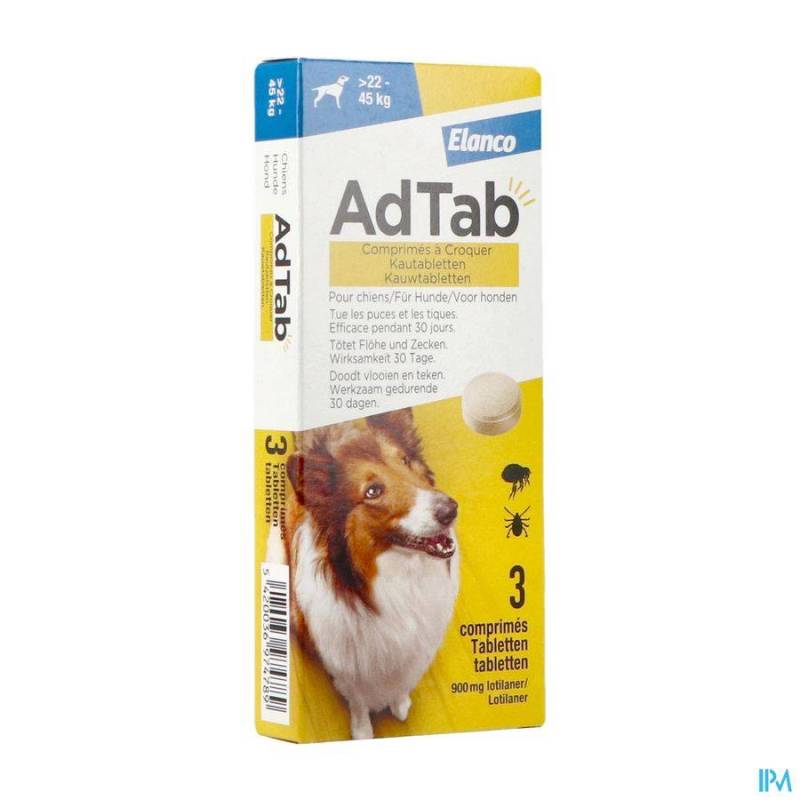 ADTAB 900MG CHIEN 22KG-45KG COMP A CROQUER 3