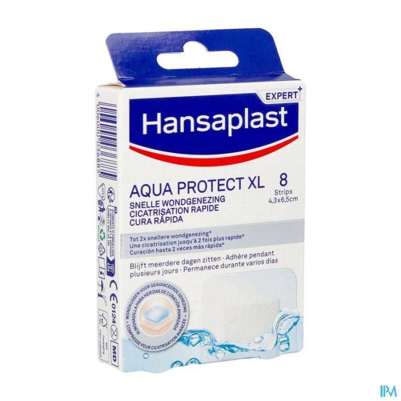 HANSAPLAST AQUA PROTECT XL CICATR. RAPIDE STRIPS 8