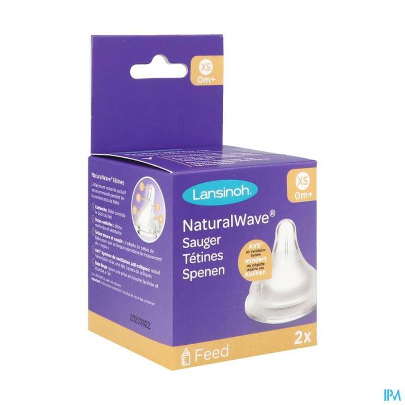 LANSINOH TÉTINE NATURAL WAVE XS 2 PC