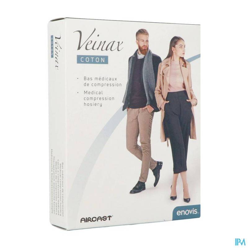 VEINAX MI-BAS FEMME COTON 2 LONG NOIR TAILLE 2