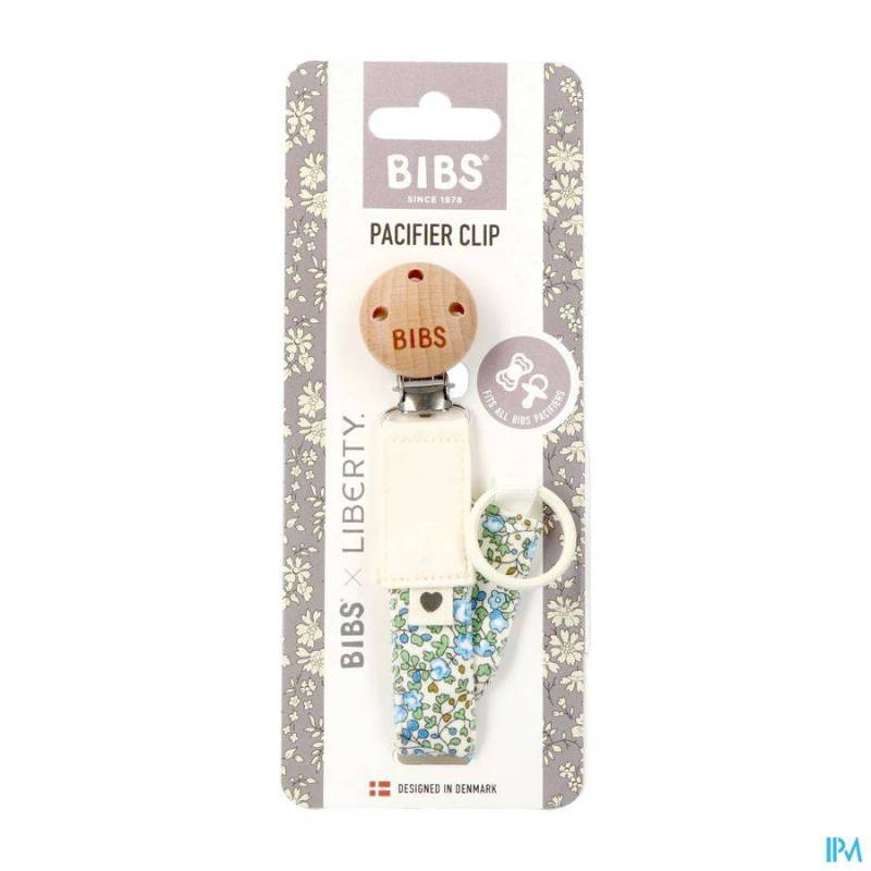 BIBS ATTACHE SUCETTE LIBERTY IVORY&SAGE