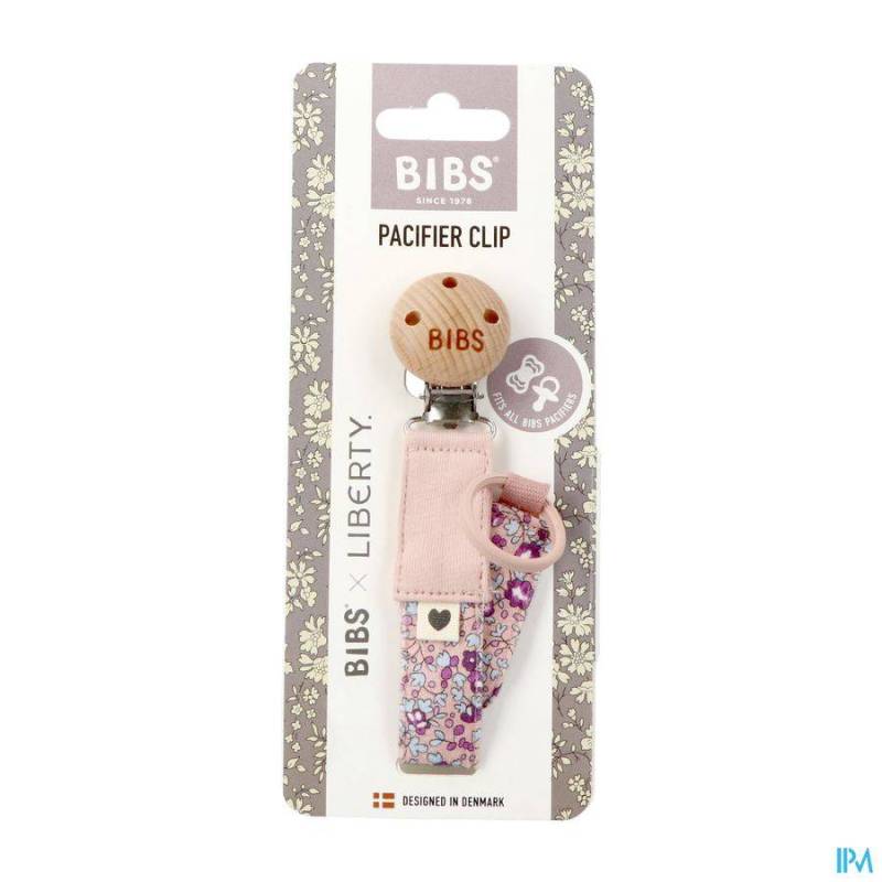 BIBS ATTACHE SUCETTE LIBERTY BLUSH