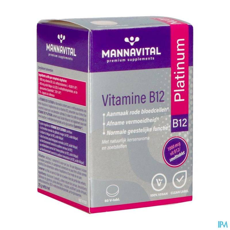 MANNAVITAL VITAMINE B12 PLATINUM V-COMP 60 NF