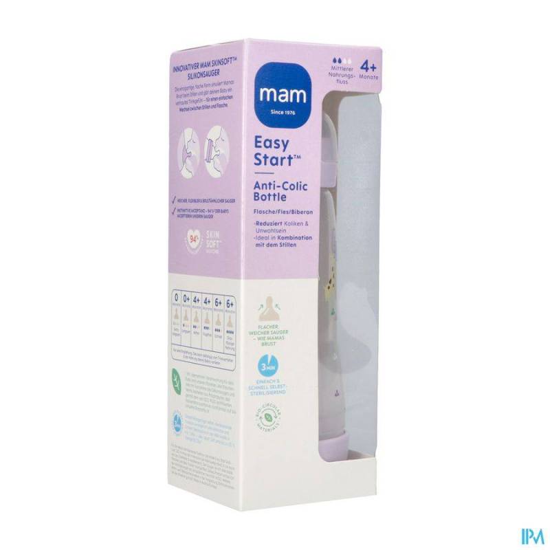 MAM EASY START A/COLIC BIB. BIO MATT LILAS 320ML