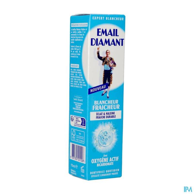 EMAIL DIAMANT DENTIFRICE BLANCHEUR FRAICHEUR 75ML