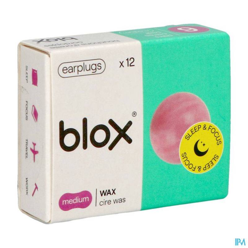 BLOX BOUCHON OREILLE SLEEP CIRE 6 PAIRES