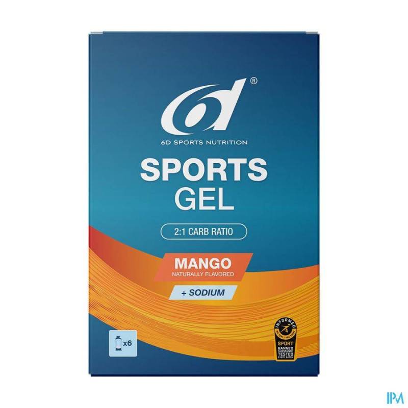 6D SPORTS GEL MANGO 6X45ML