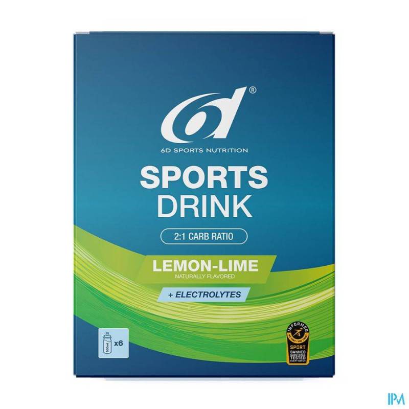 6D SPORTS DRINK LEMON-LIME 6X33G